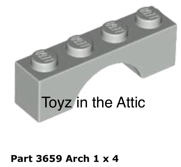 Lego 1x 3659 Light Gray Arch 1 x 4 Space Police II 6984 6897