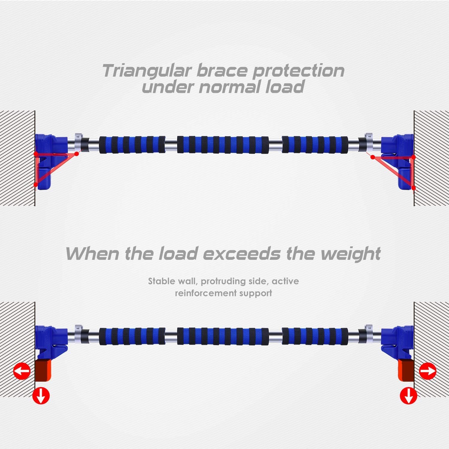 Doeplex Pull Up Bar with Locking Mechanism Door Exercise Bar Adjustable Width