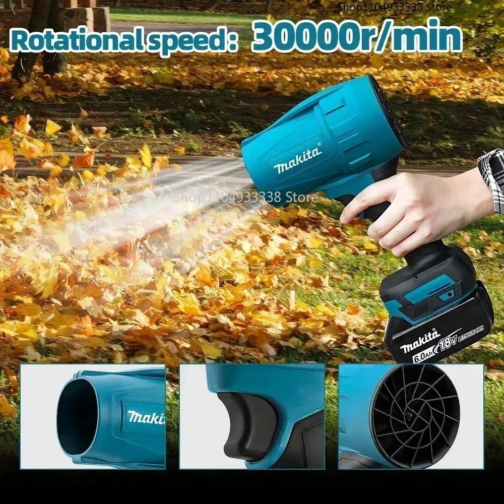 Makita 18V 30000RPM Turbo Jet Blower Violent Fan Electric Air Duster w/ LED Ligh