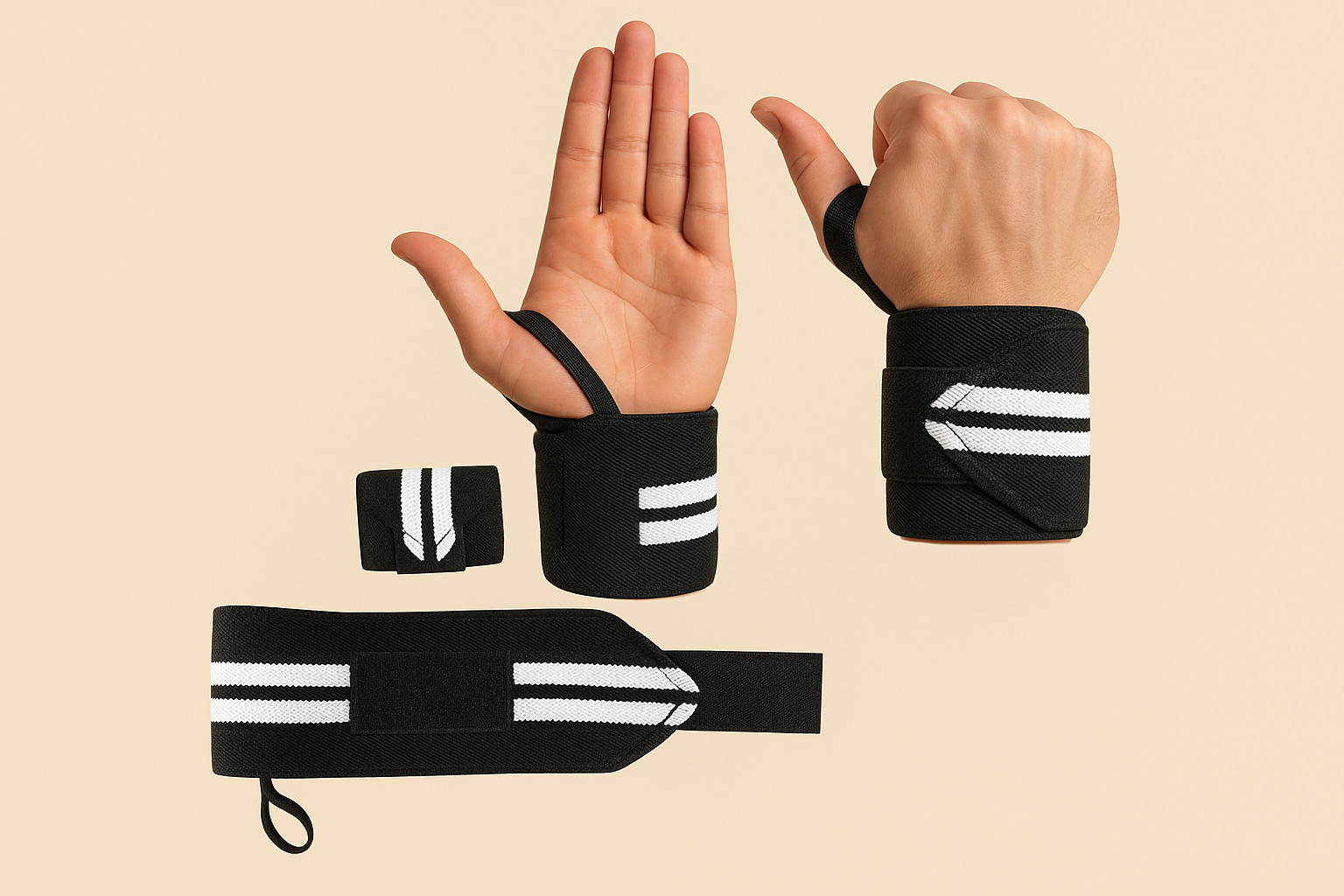 Wrist Wraps Support Straps Gym Weightlifting Adjustable Universal Men Women