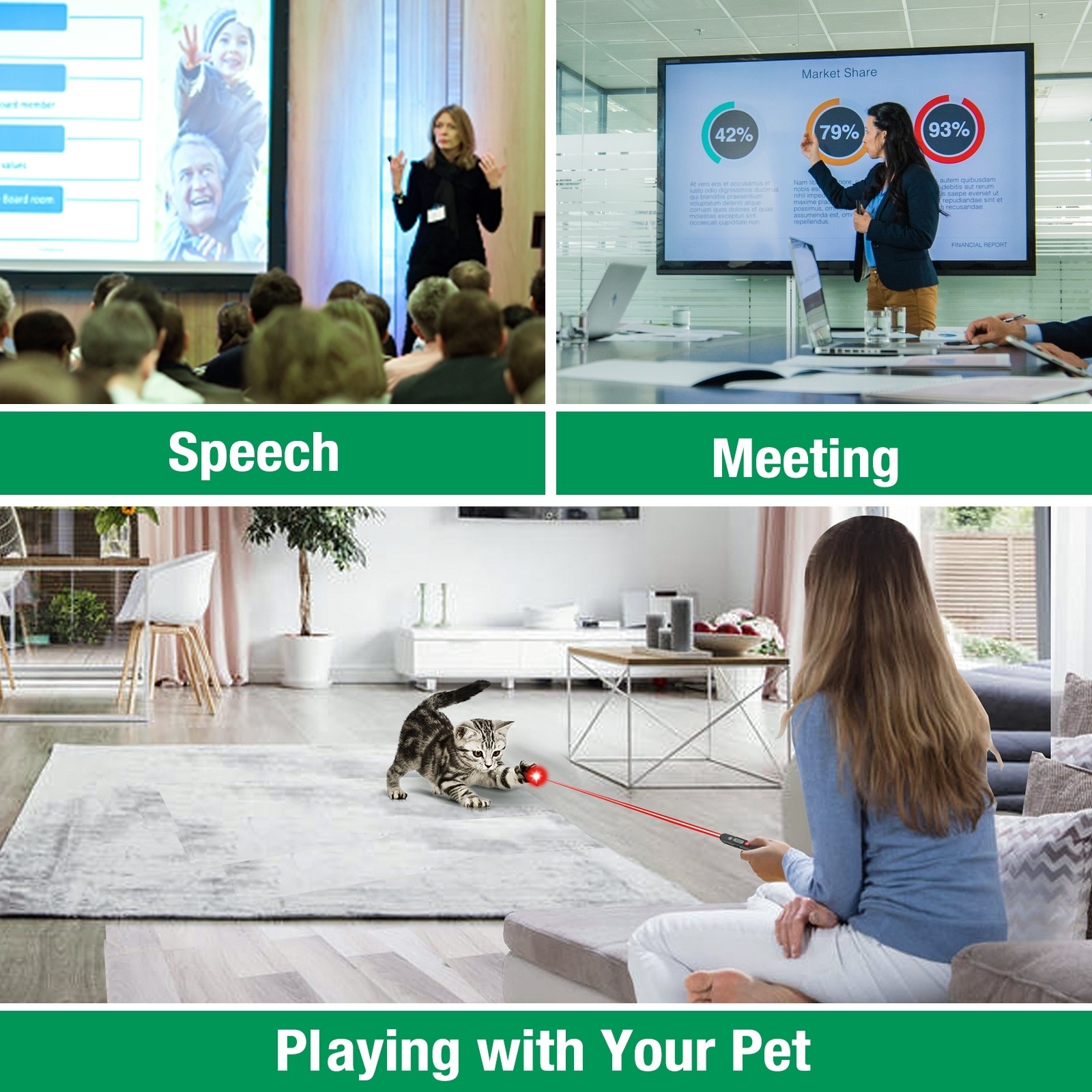 Laser Pointer for Presentations, Wireless Presenter Clicker for PowerPoint Slide