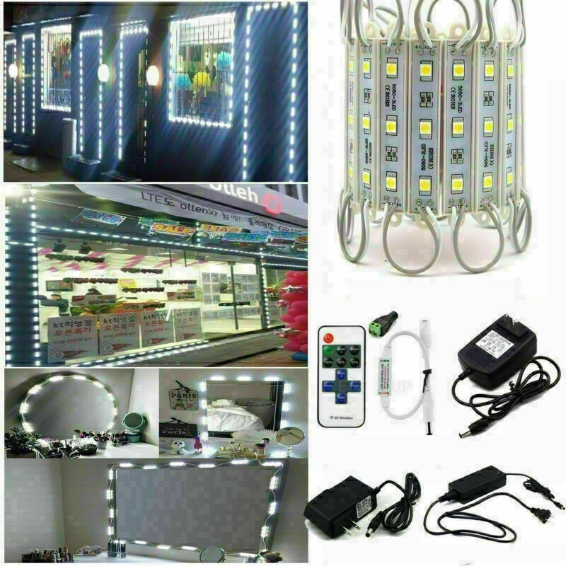Brightest Store Front LED SMD Window Light Module with 12V power supply + Remote