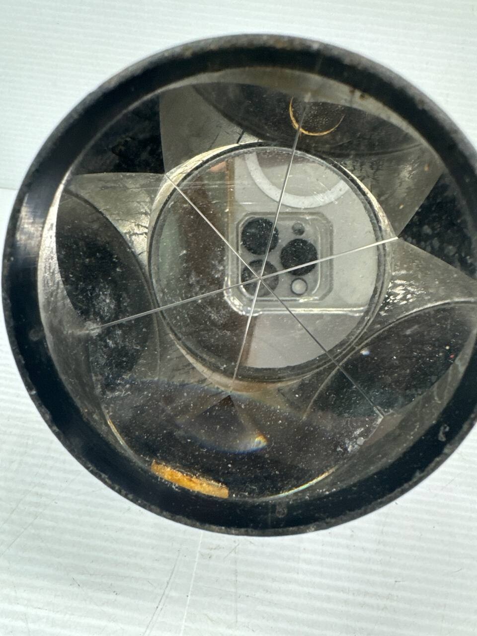 Blinking Flashing Strobe Prism with Holder Black