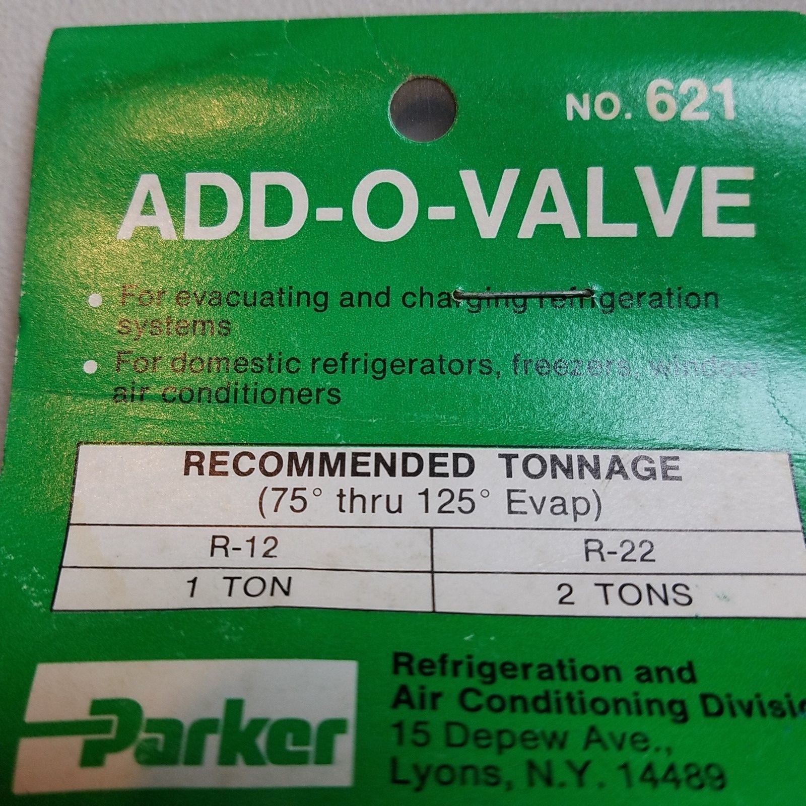 PARKER NO 621 ADD-O-VALVE