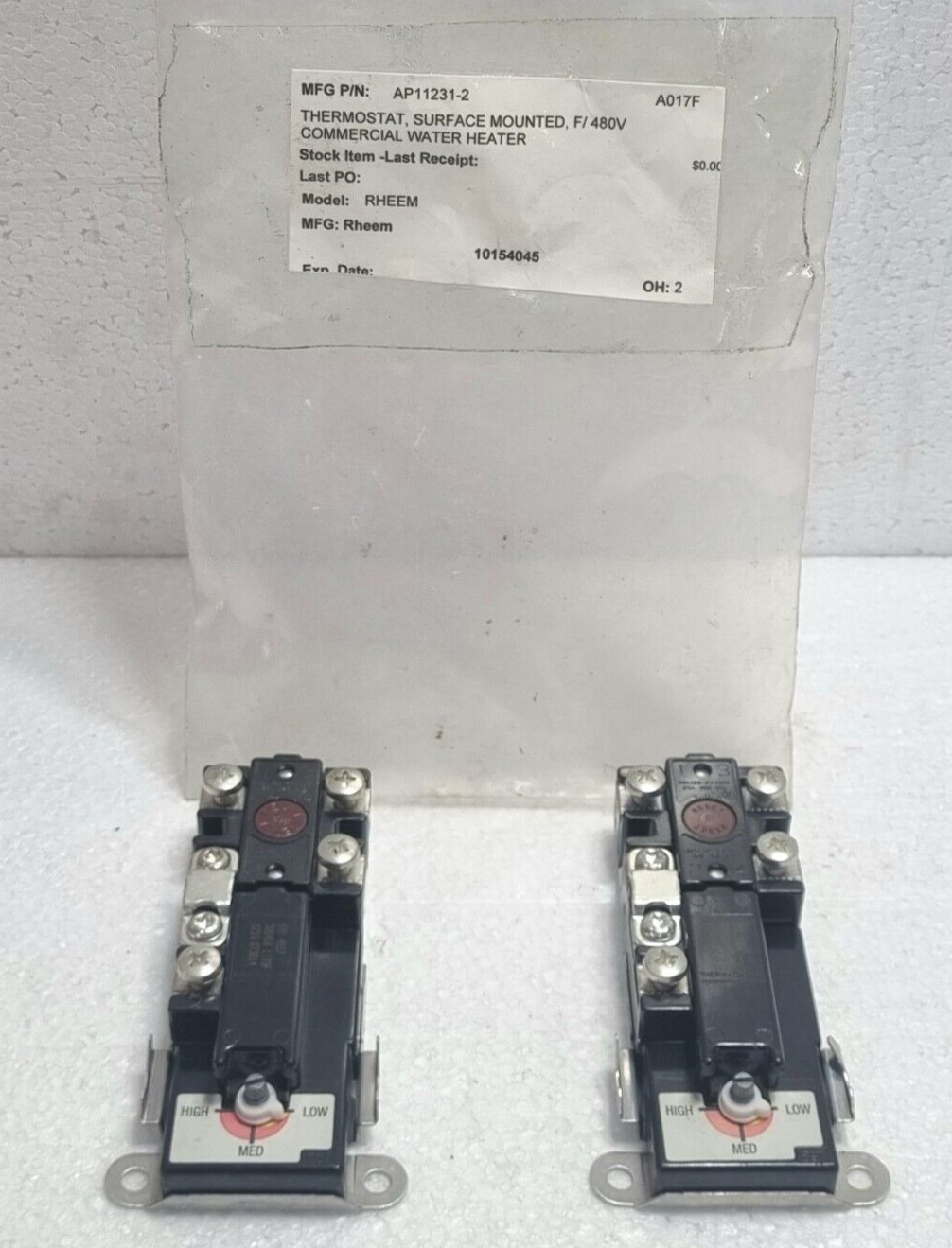 Thermodisc Thermostat 59T 4037 & 66T 4400 THERMOSTAT 301200 L190F - 2 Pcs Lot