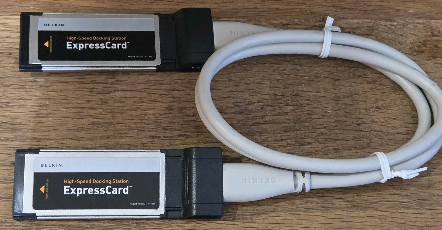 Belkin High Speed Docking Station ExpressCard Lot Of 2 F5U273 & HDMI Cable Lot
