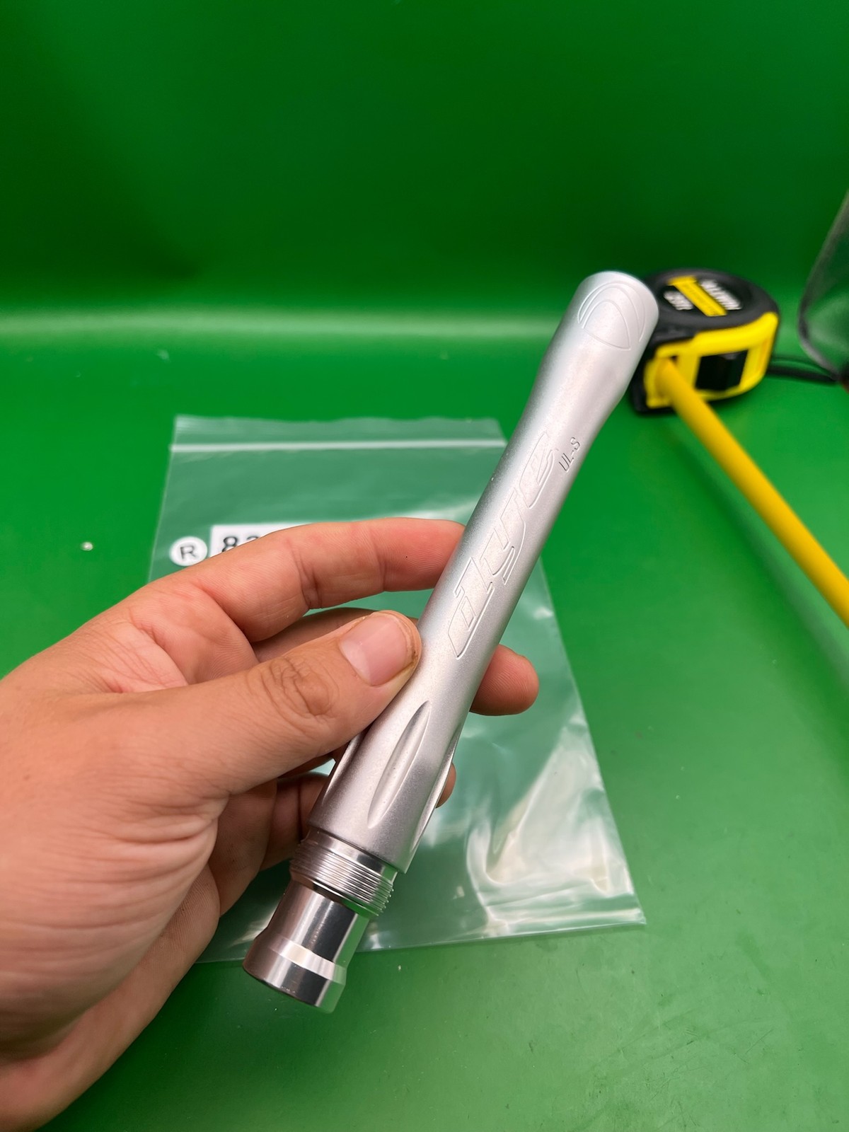 Dye UL-S Autococker Threaded Barrel Back Silver .684 Bore ~8"
