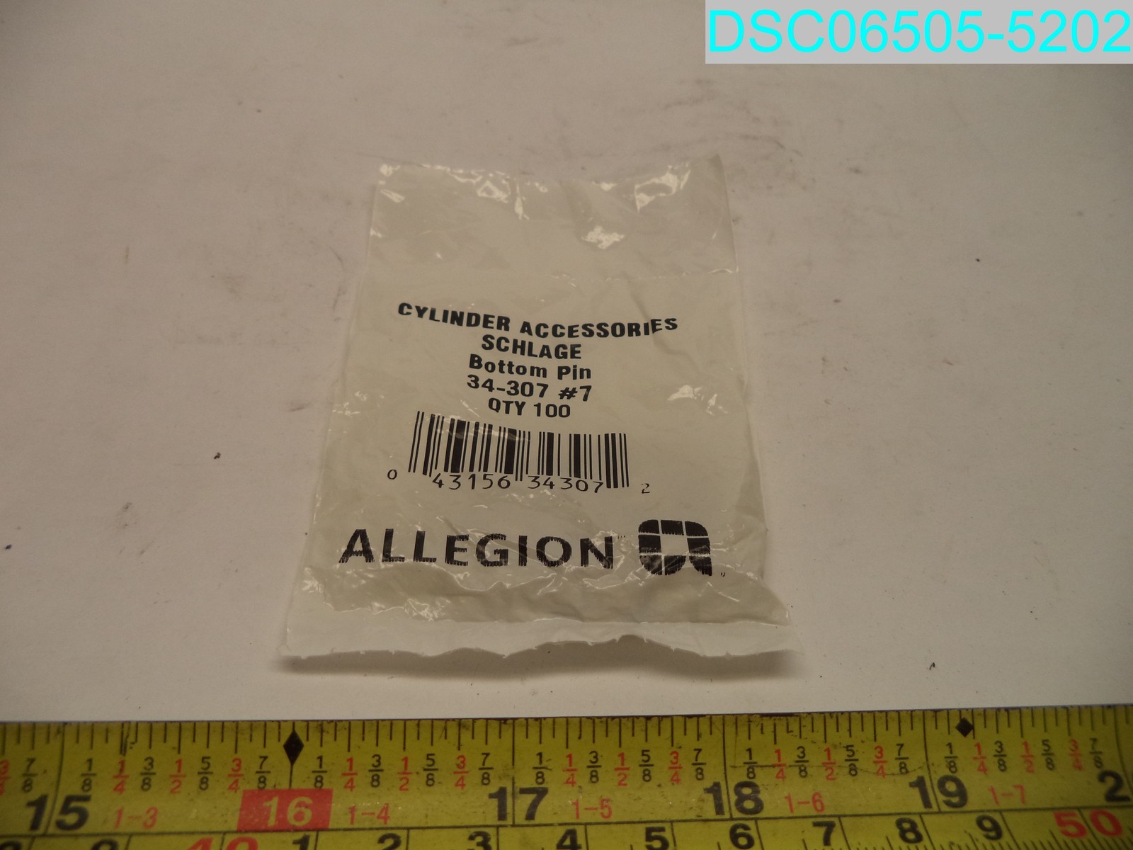 QTY=1200: Allegion Everest Series Bottom Pin Nickel Silver#7 34-307 043156343072