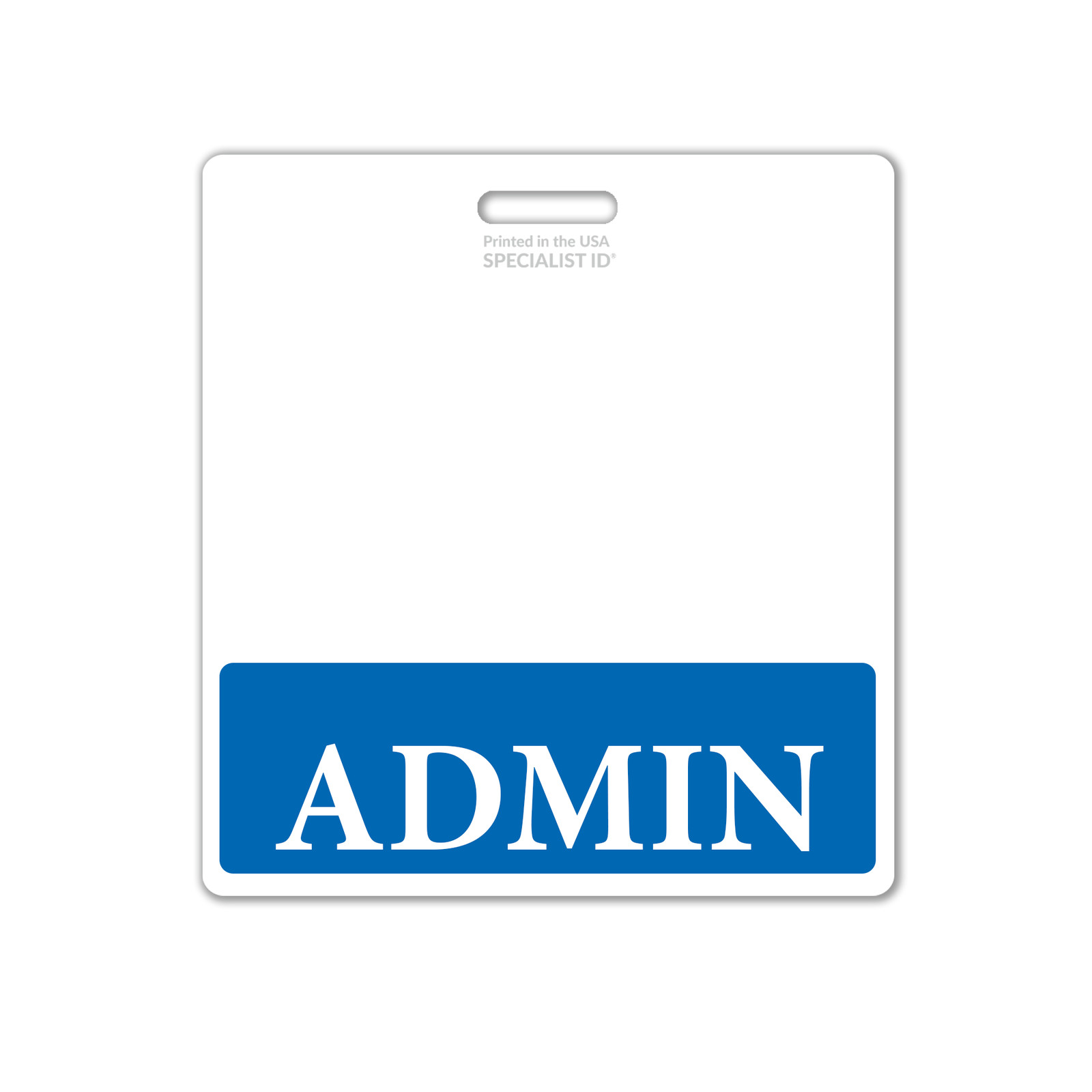 Admin Badge Buddy Oversized Horizontal Extra Long ID Badge Backer for Admins