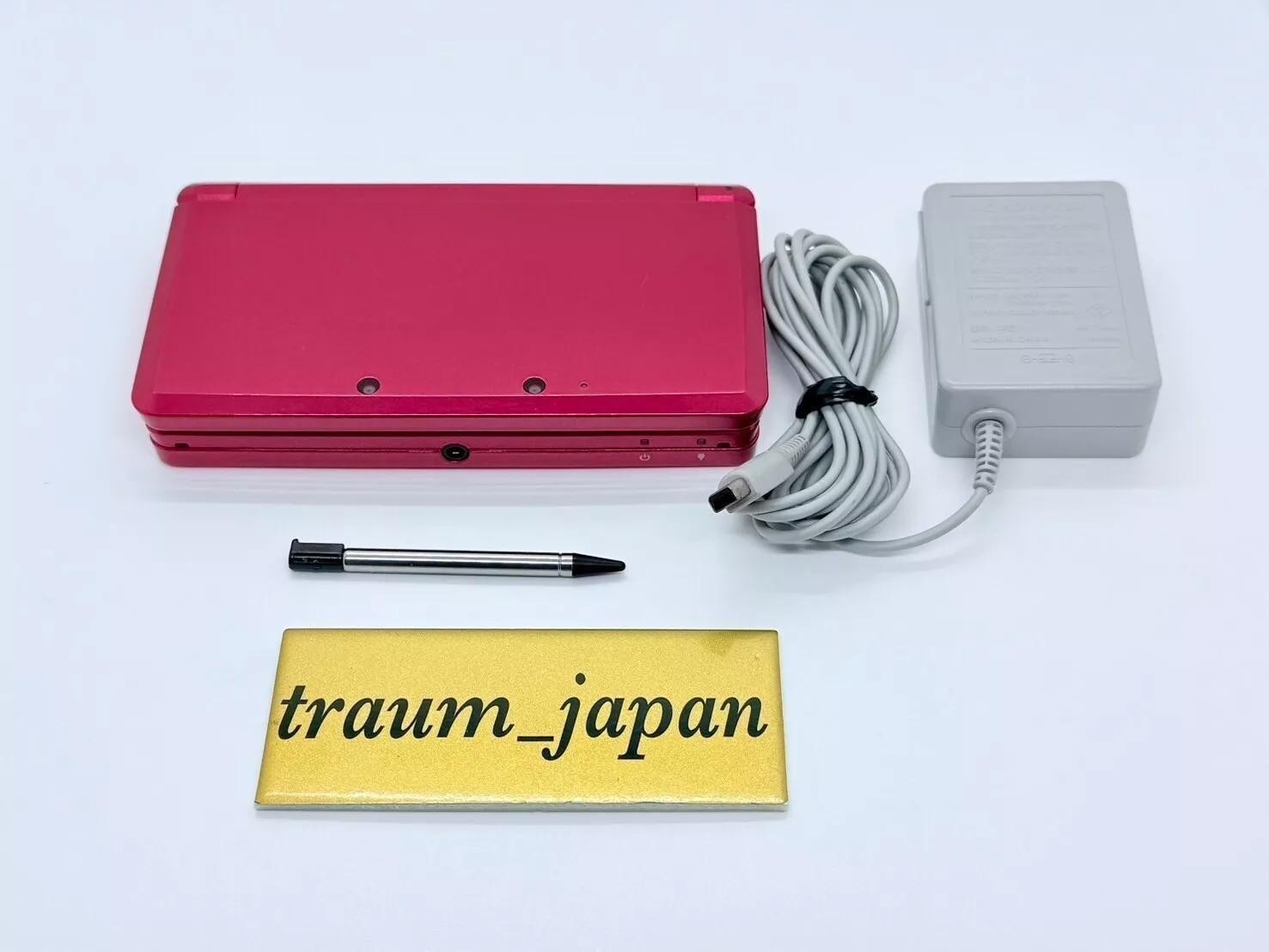 Nintendo 3DS Red Console & Monster Hunter 5 Game software NTSC-J Tested