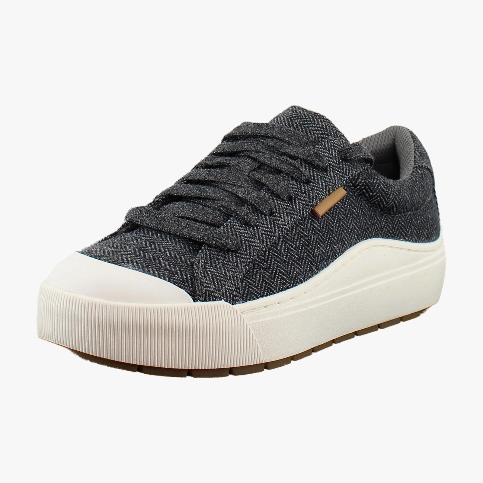 Dr. Scholl's Time Off Women's Fashion Sneakers Charcoal Grey Herringbone