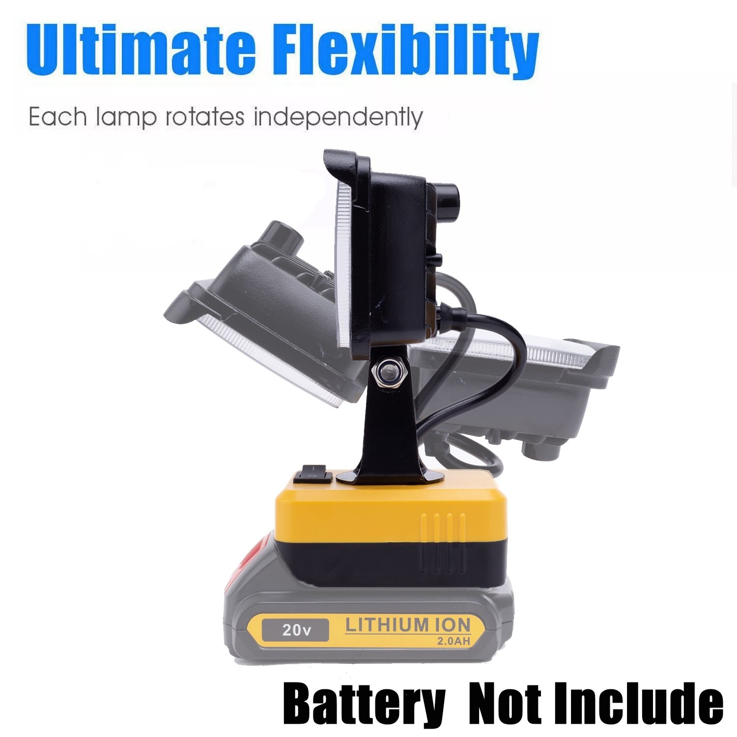 For Dewalt 20V Battery Flood Light Flashlight Tool Only Outdoor LED Worklight