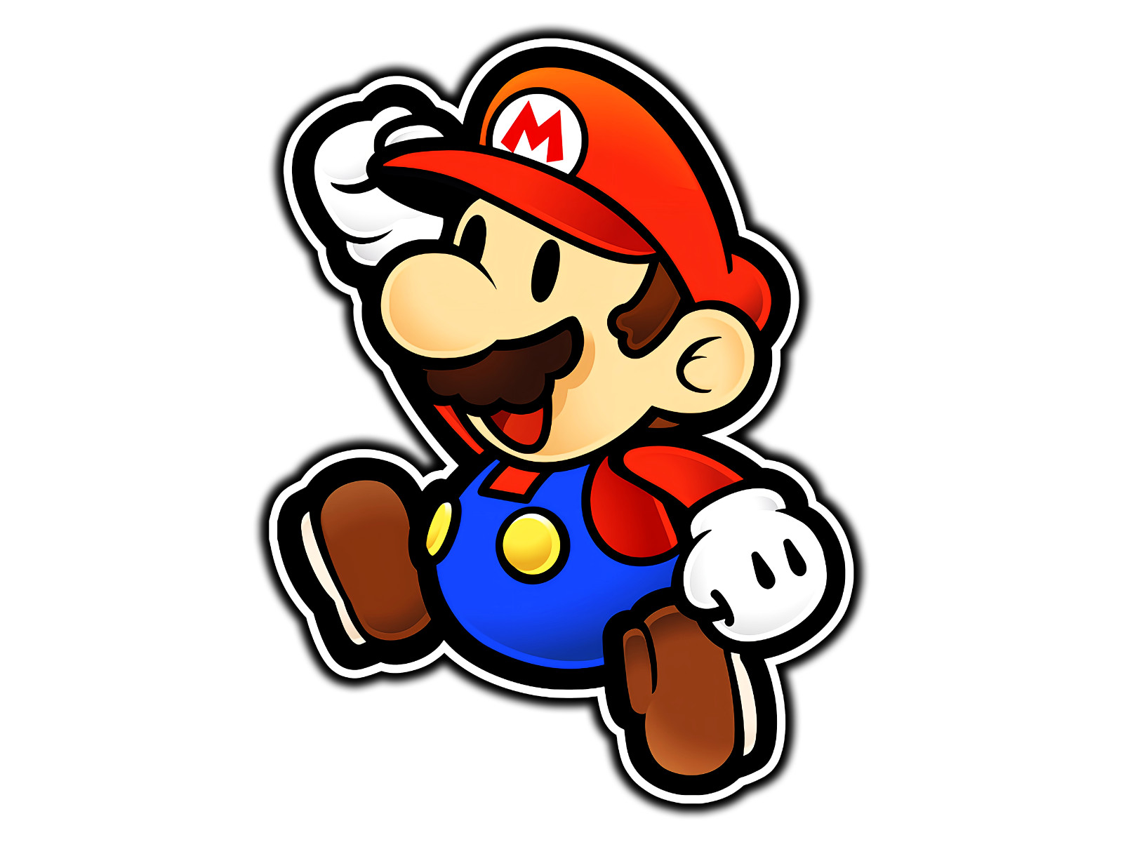 Paper Mario Icon Mushroom Kingdom Sticker Waterproof Vinyl Decal Die-Cut Car