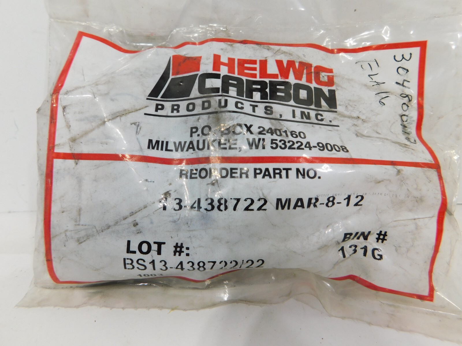 Lot of 4 each Helwig Carbon Brushes 13-438722 1.875" X .875" X .4375"