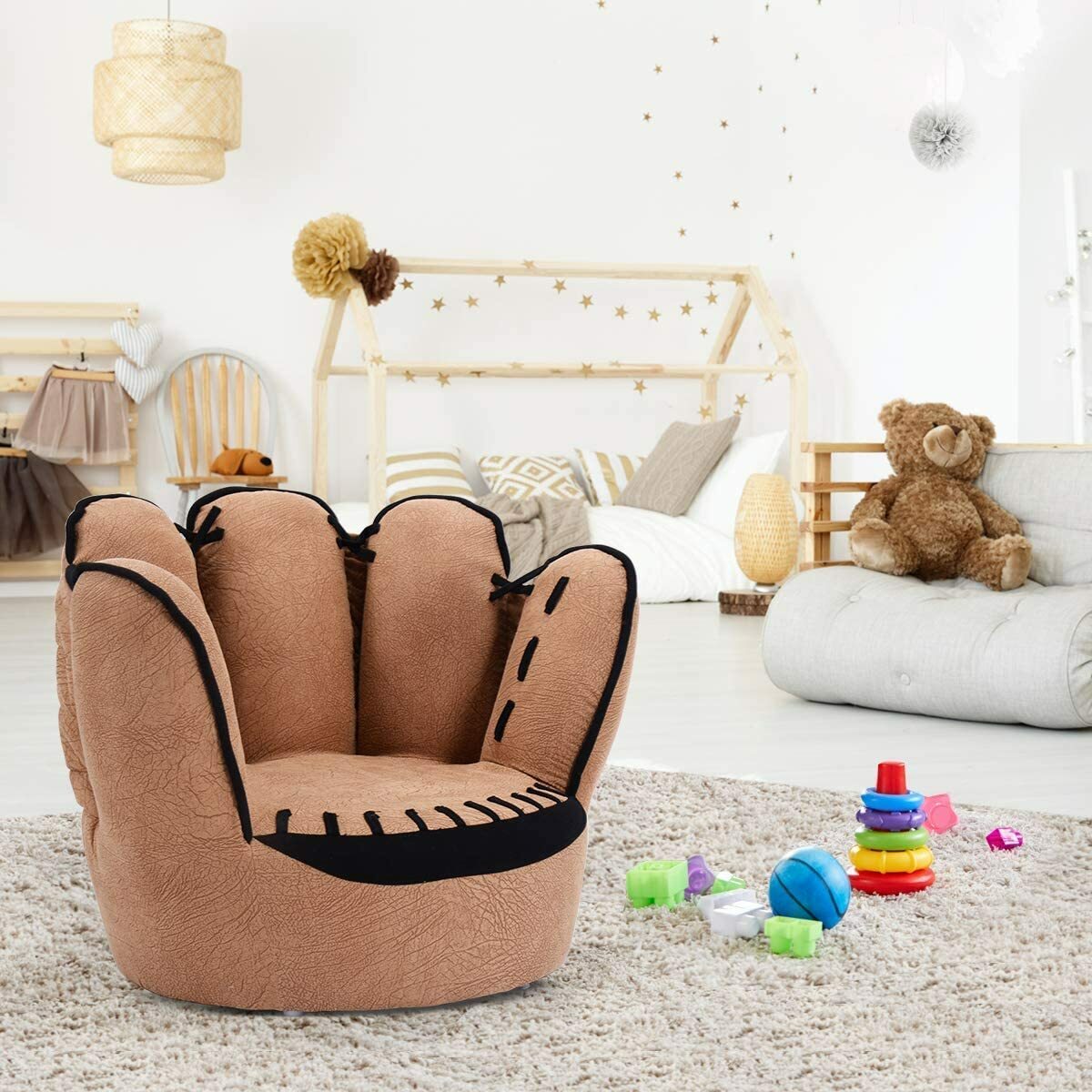 Children Sofa Kids Baseball Glove Chair Living Room Furniture Home Comfort Seat
