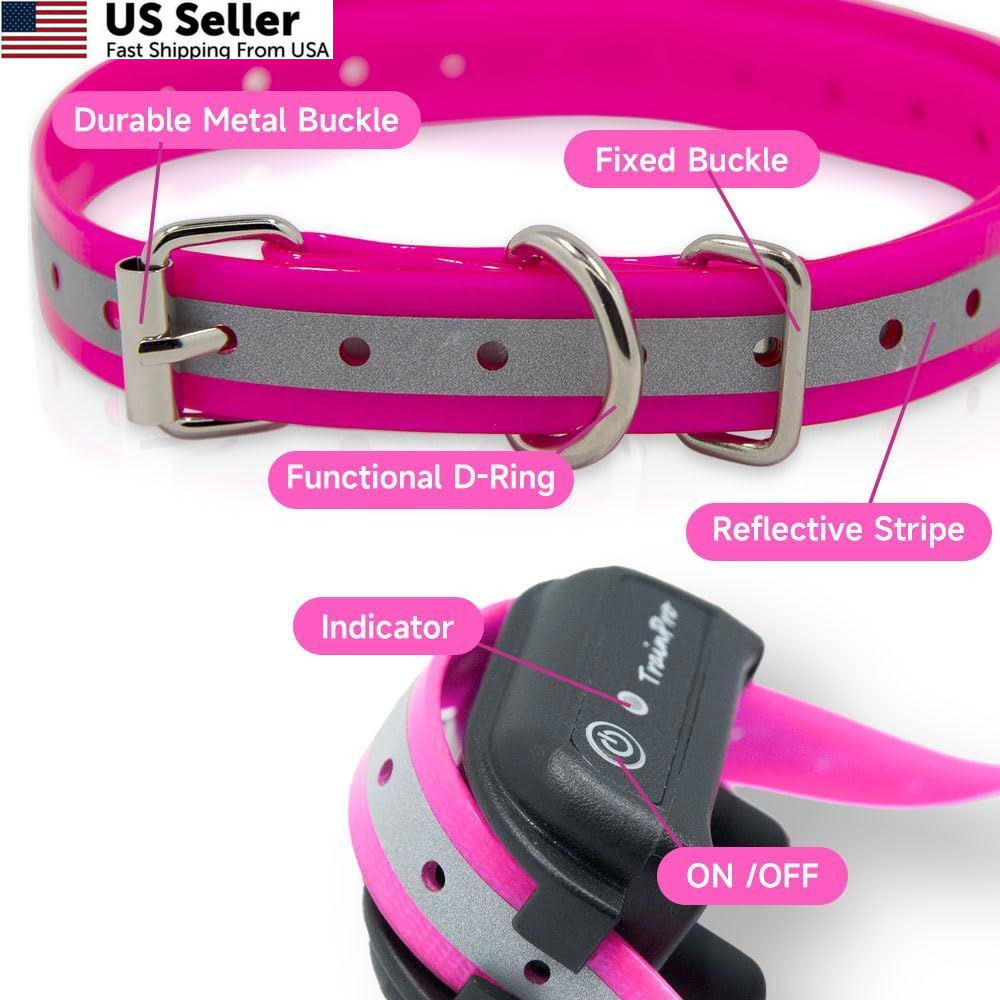 TrainPro Universal 27 ½” X ¾” Replacement Band Strap for Dog Pink Reflect