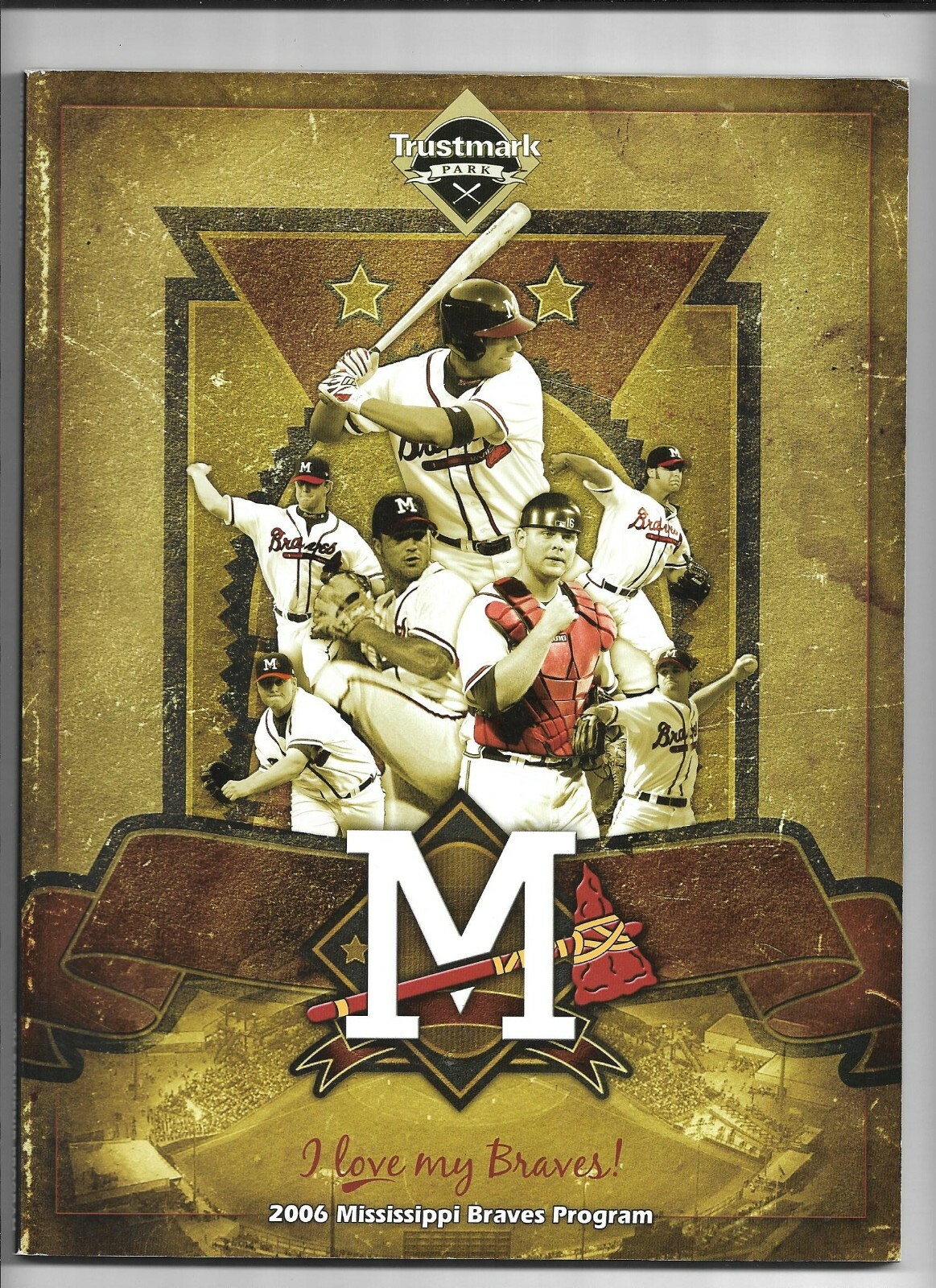 2006 Mississippi Braves Minor League Baseball Program--Martin Prado   EX