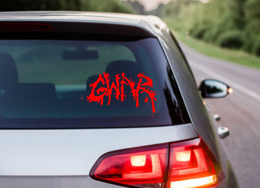 Gwar Car Decal Vinyl Band Logo Glossy Bumper Sticker Alternative Metal Heavy
