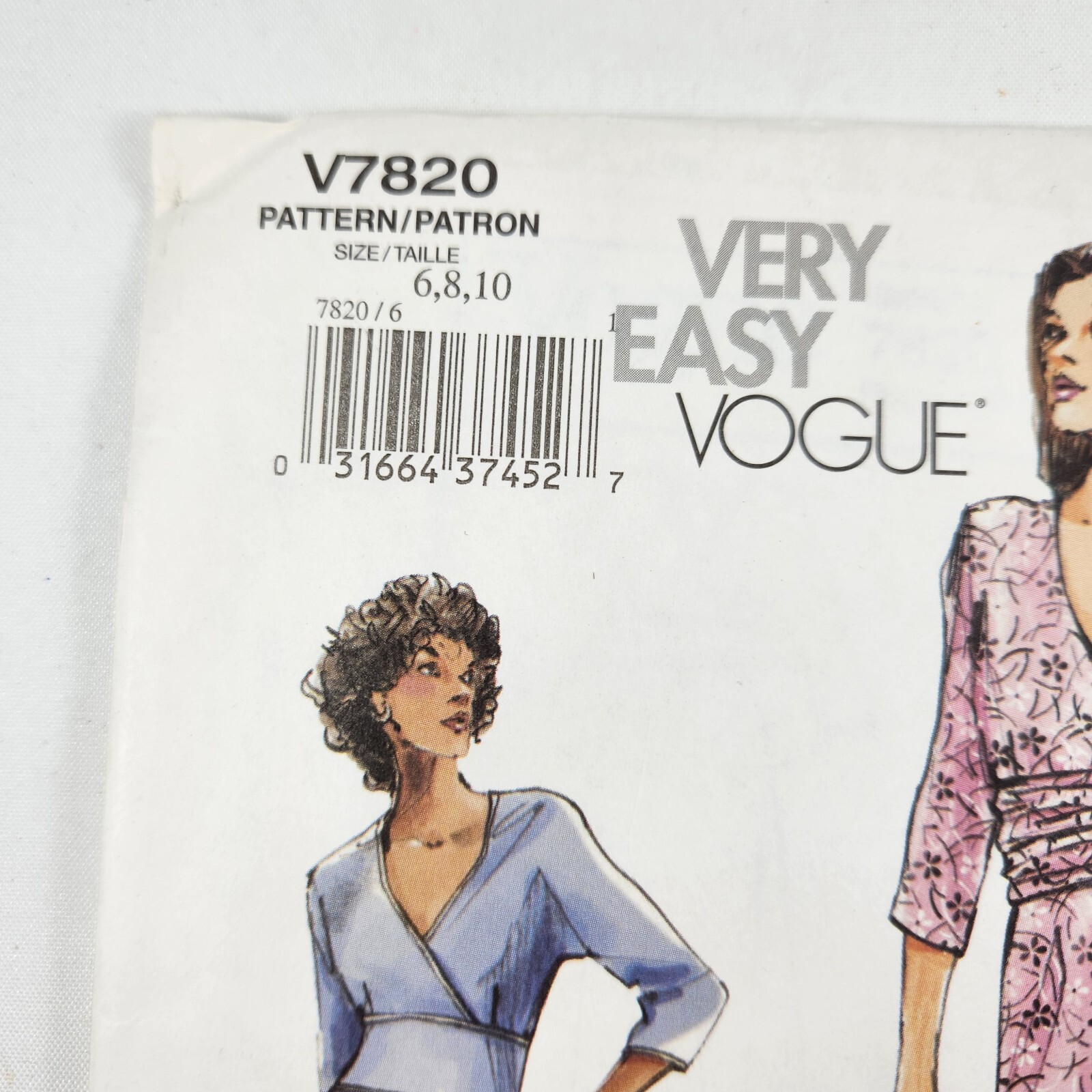 Vogue Pattern V7820 Wrap Dresses Size 6 8 10