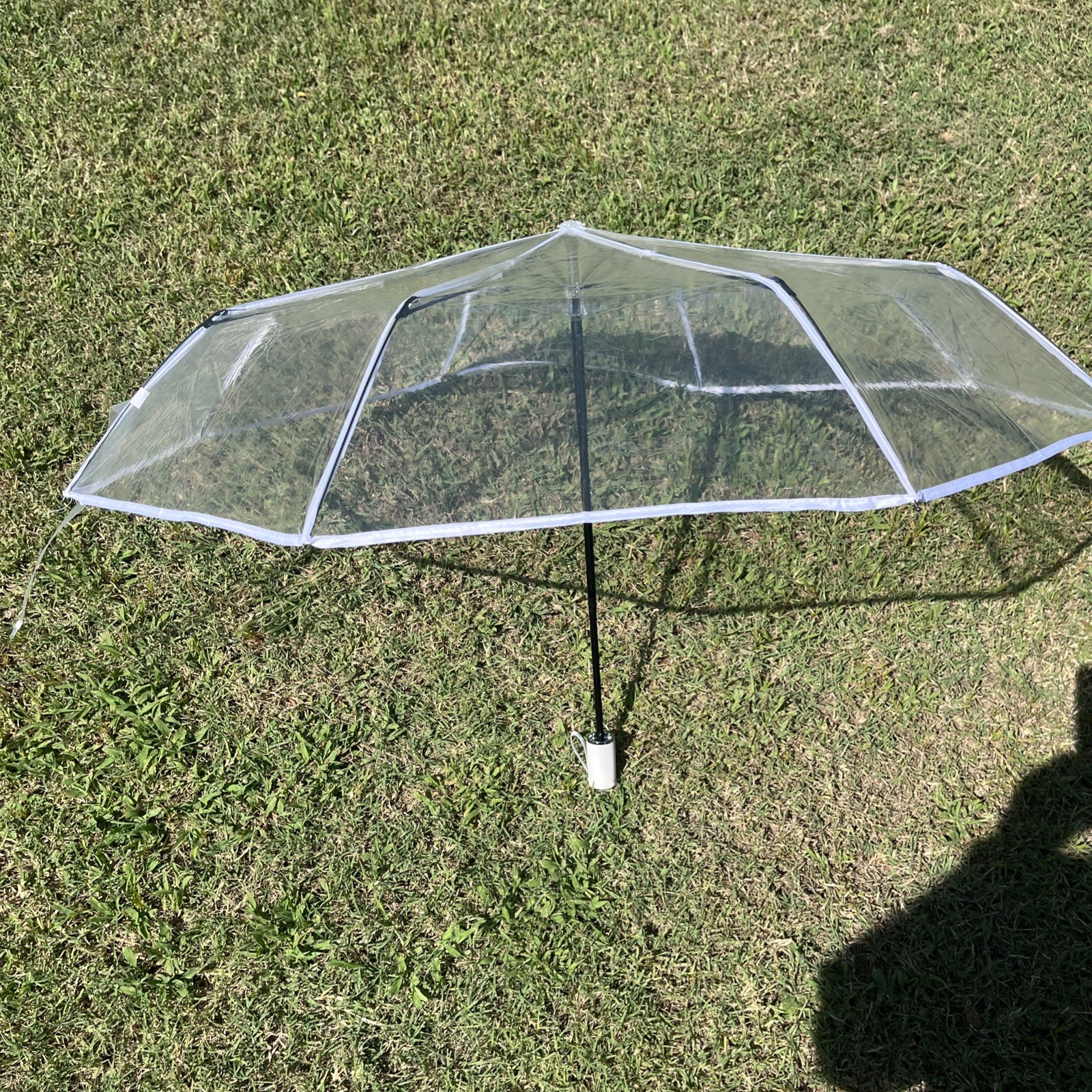 Clear Portable 38" Diameter Light Weight Folding Umbrella New