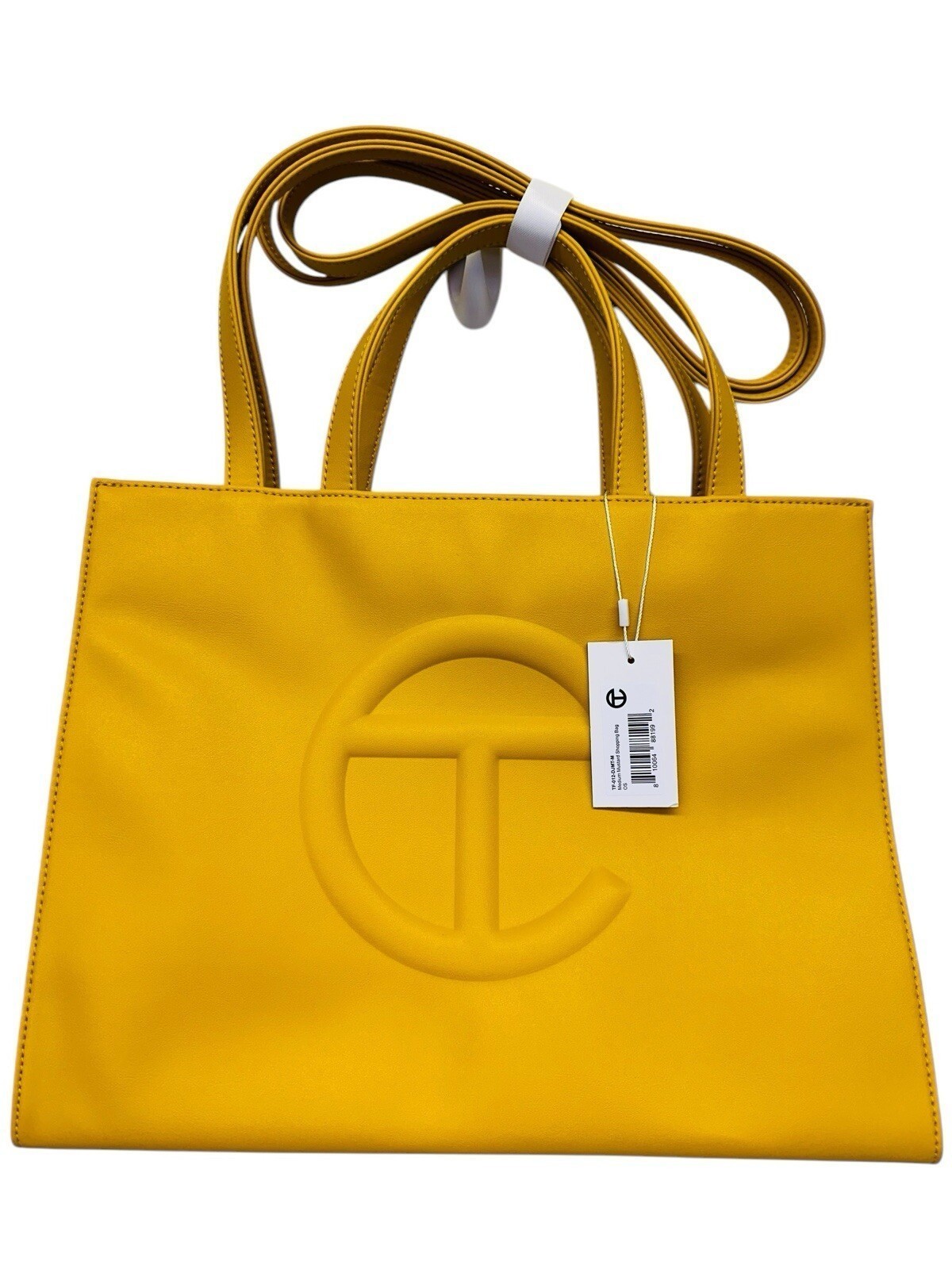 NWT Telfar Medium Shopping Bag Tote Yellow Mustard With Dustbag