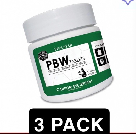 Five Star PBW Tablets - (3) 12ct Bottles 36 TABS total NEW SEALED CONTAINERS