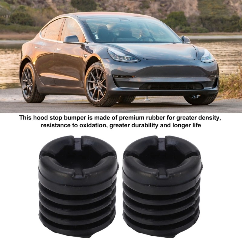 Shock Absorbing Rubber Pad Hood Bumper Cushion for For Car 3/Y 2017-2023 2pcs