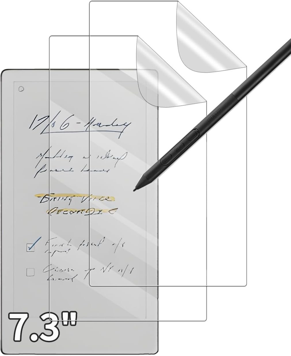 2-Pack Writing Screen Protector for 7.3 Inch Tablets - Anti-Glare & Scratch-R...