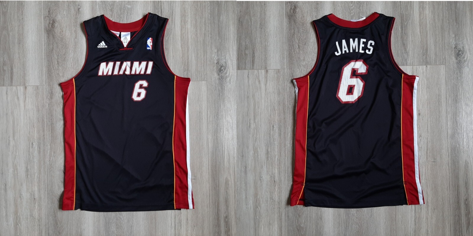 Miami Heat Basketball Jersey Adidas Size Kids L / Growth 164 # LeBron James