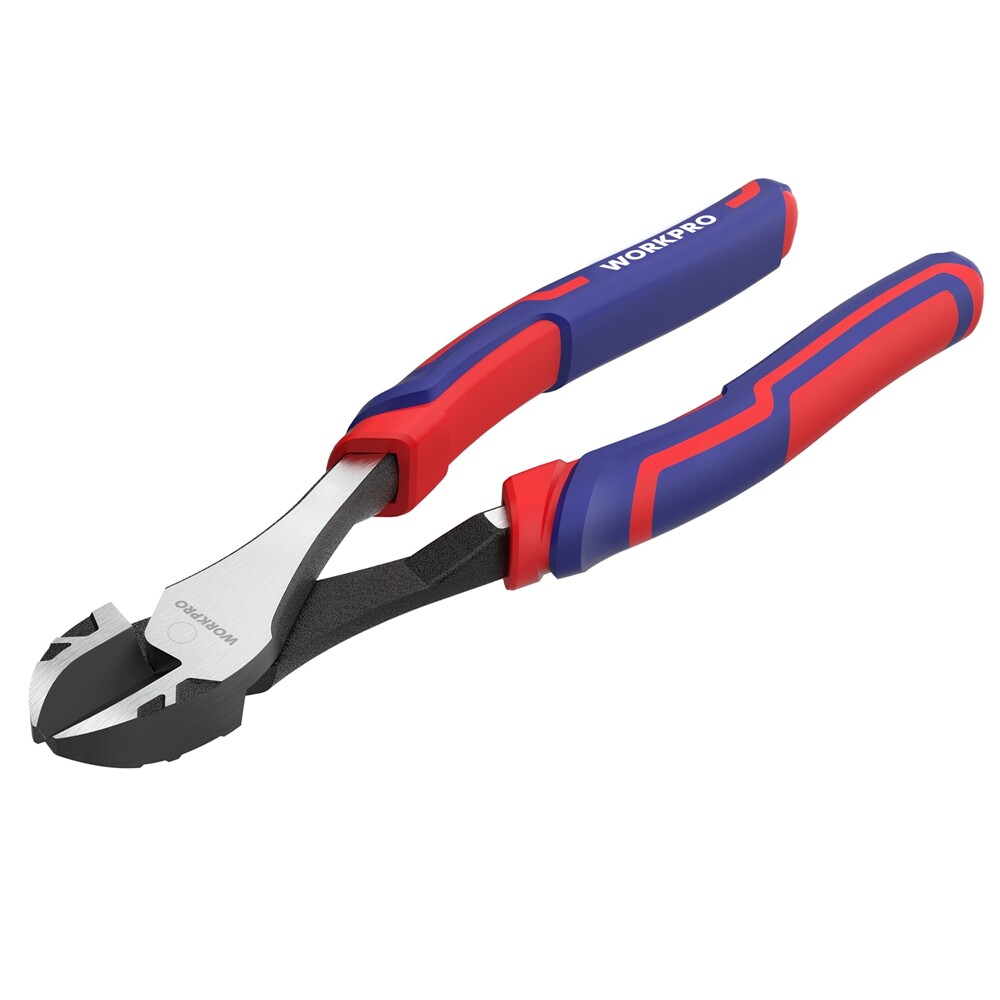 WORKPRO 8" High Leverage Diagonal Plier Heavy Duty Wire Cutters Diagonal Cutters