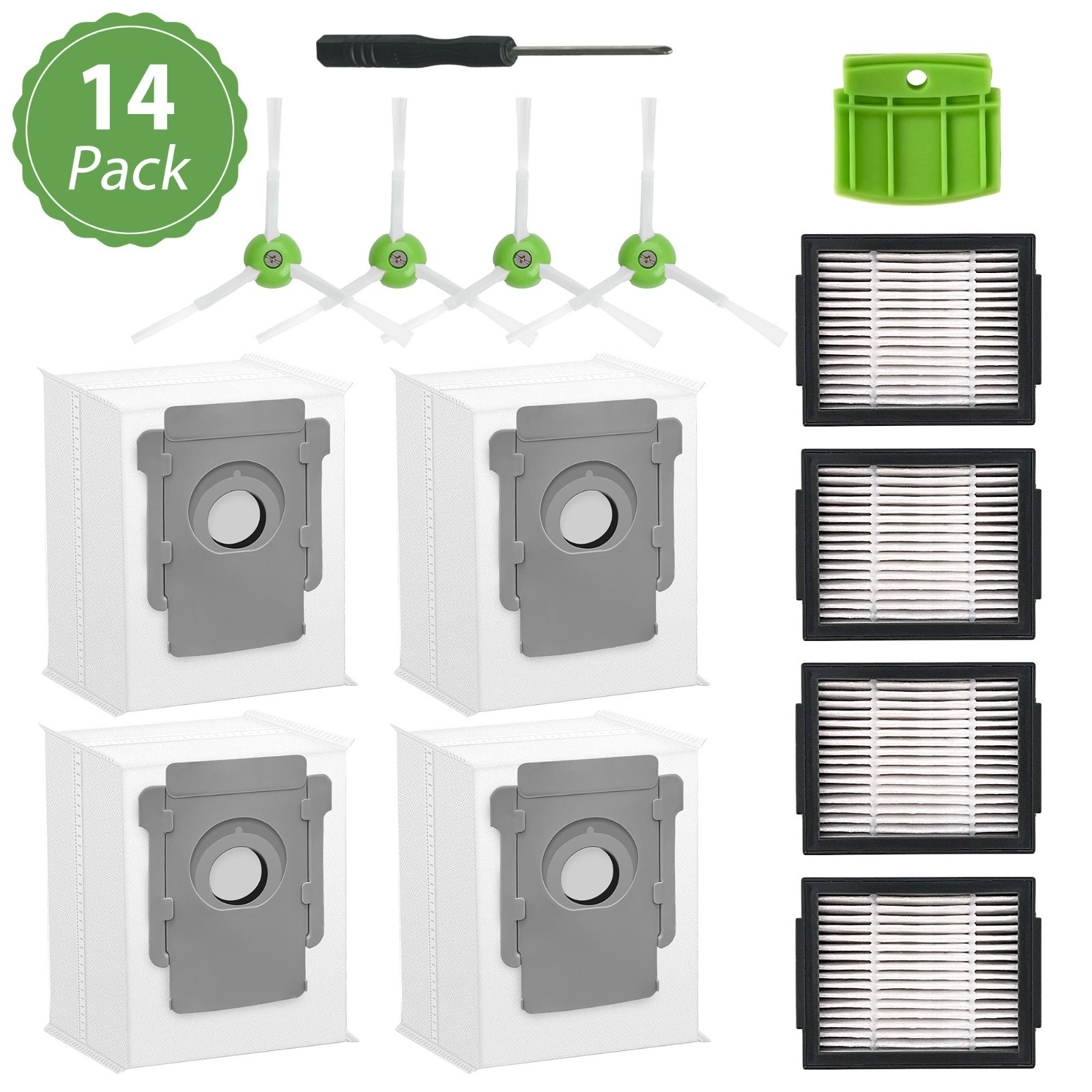 14 Pack Replacement Parts for iRobot I & J, Combo i5, j5 Series iRobot Vacuum