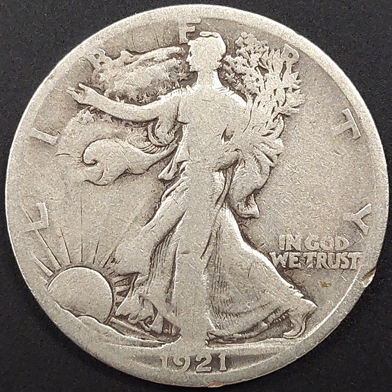 1921 S Walking Liberty Half Dollar! A key date coin of the series!