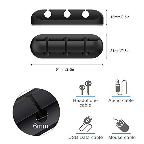 3 Pack Cable Holder Clips Cord Management Organizer for Desktop USB Charging