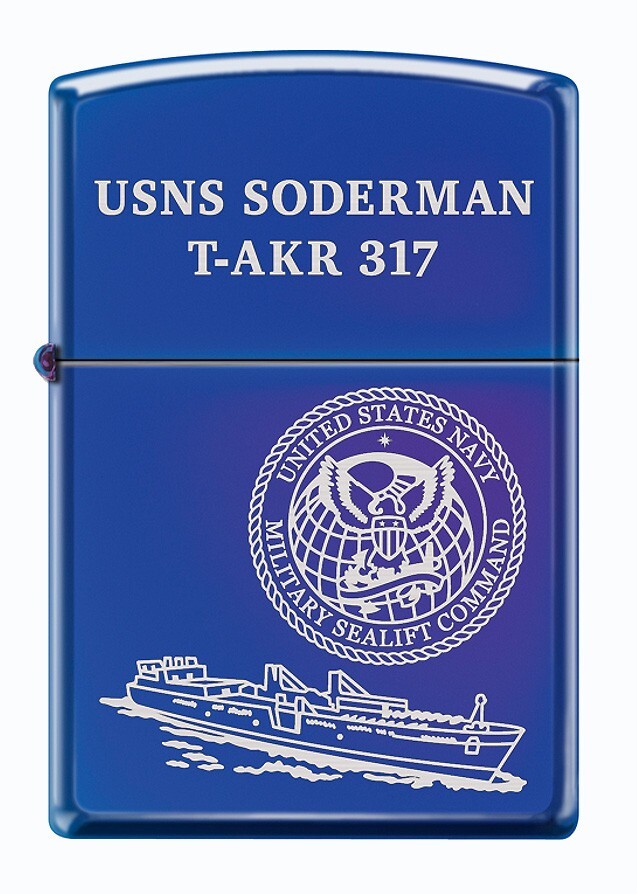USNS Soderman (T-AKR 317) Roll-On/Roll-Off Zippo MIB High Polish Indigo 2018
