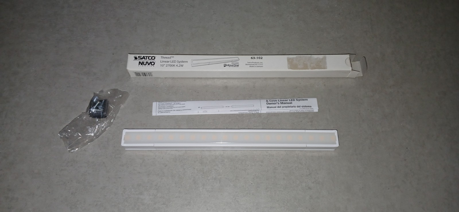 Satco Thread Linear LED System Under Cabinet Light 10" 4.2w 2700k 63-102
