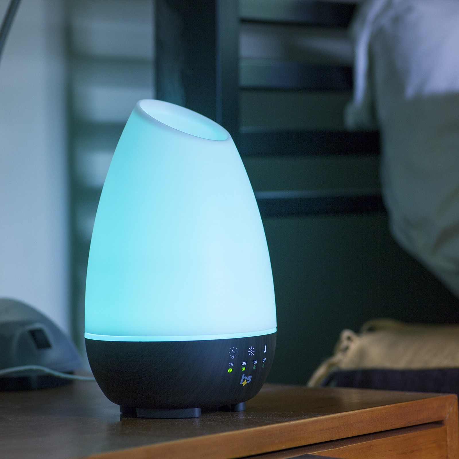 500ML Essential Oil Diffuser Cool Mist Humidifier 7 LED Colors White