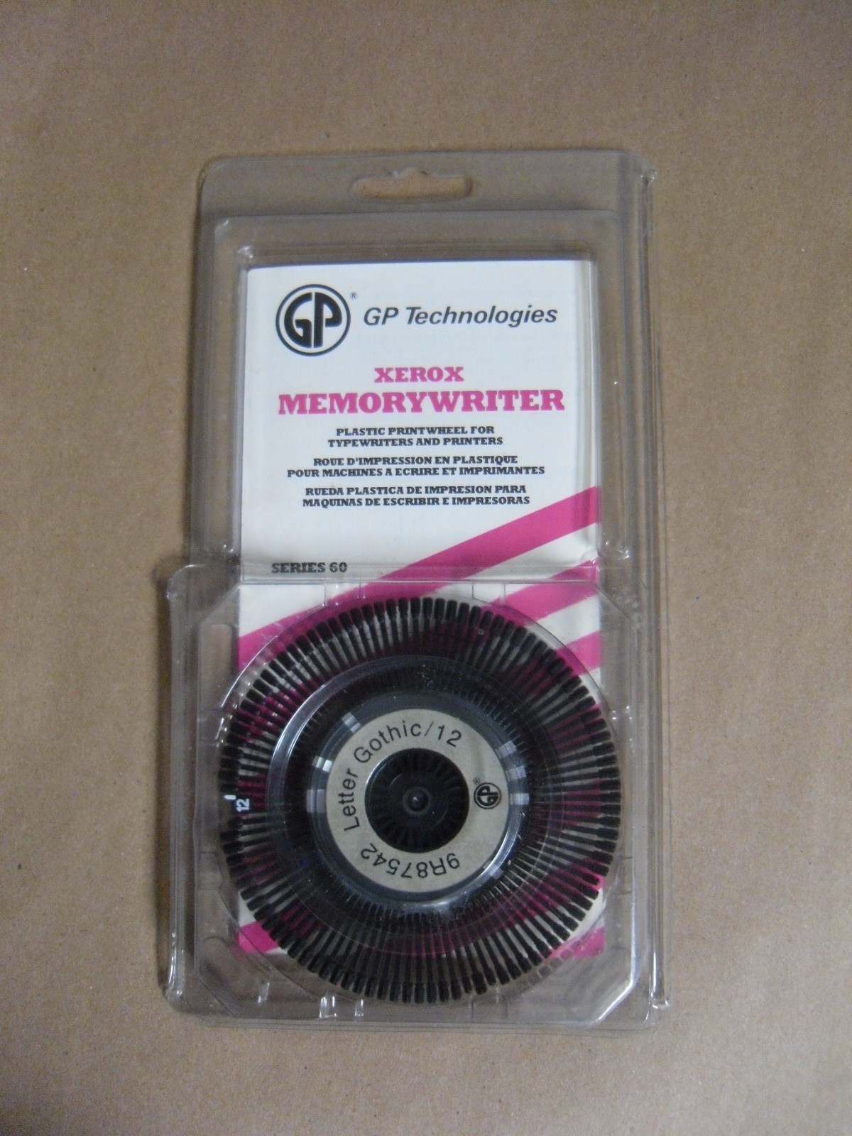 Xerox 9R87542 Gothic 12 Memorywriter Plastic Printwheel For Typewriter /Printer