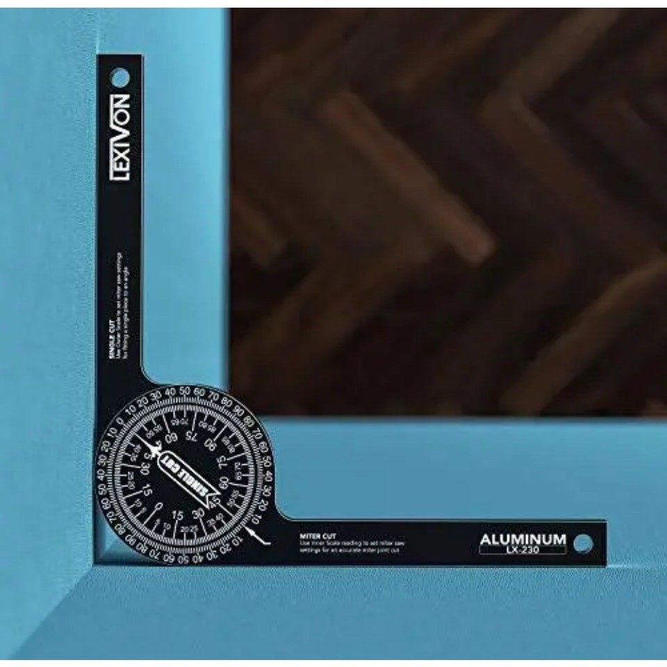 LEXIVON Aluminum Miter Saw Protractor | 7-Inch Rust