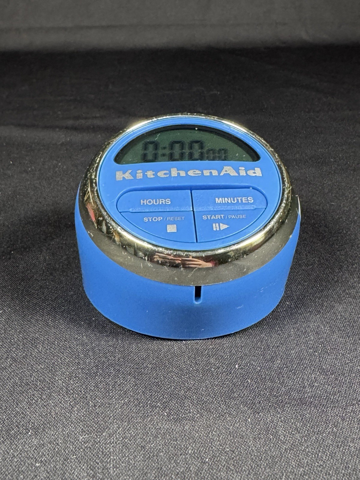 KitchenAid Digital Kitchen Timer OEM Easy to Read Countertop Blue & Chrome