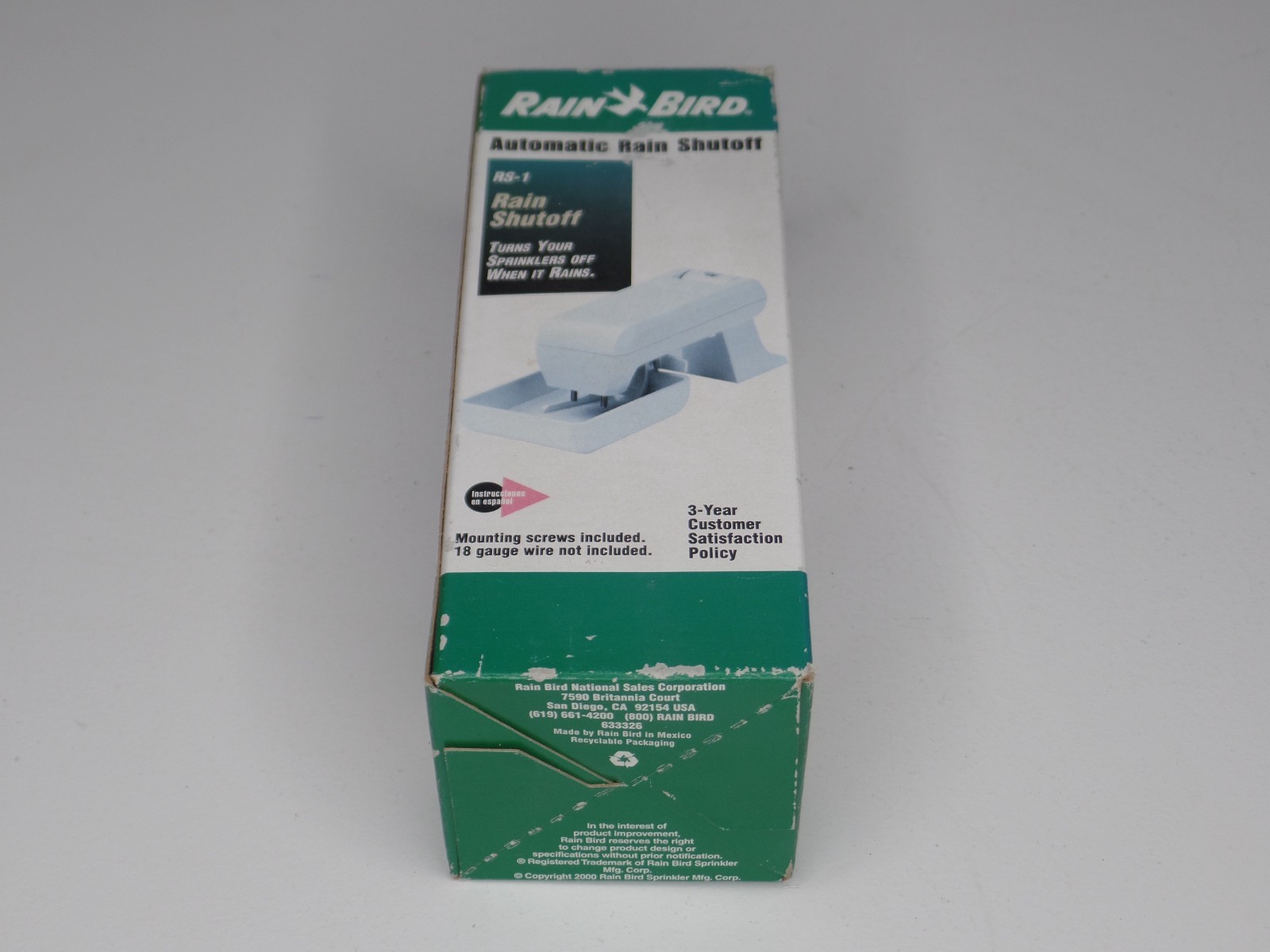Rain Bird Automatic Rain Shutoff Wired Rain Sensor with Bracket Model RS-1 New