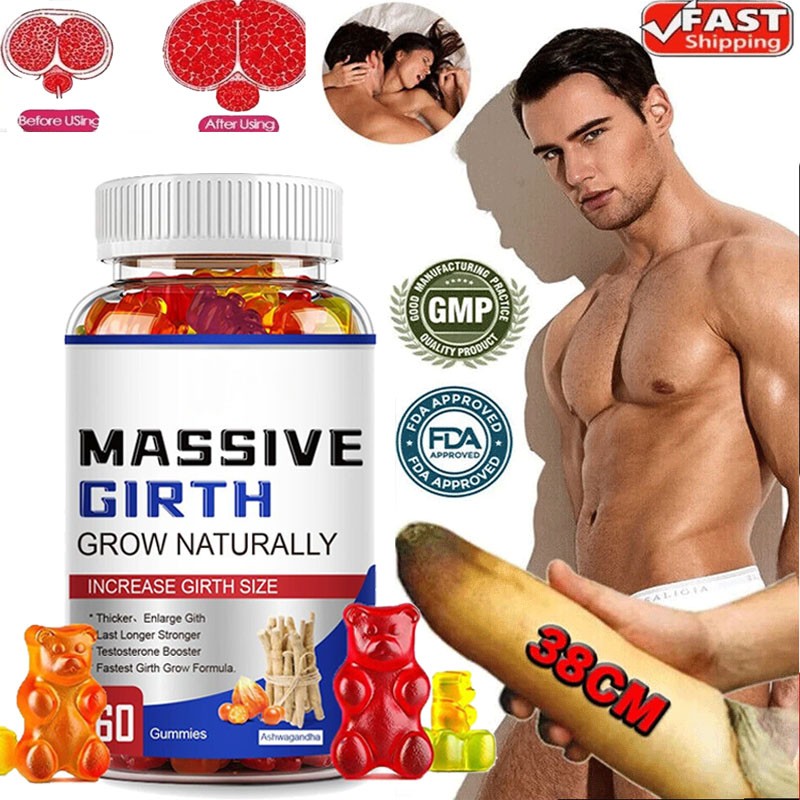 Male Enhancement Gummies Booster & Thicker Last Longer Stronger Bigger 60 Gummy