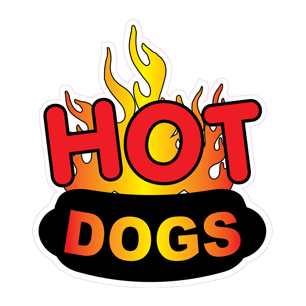 Food Truck Decals Hotdogs Style B Restaurant & Food Concession Sign Red