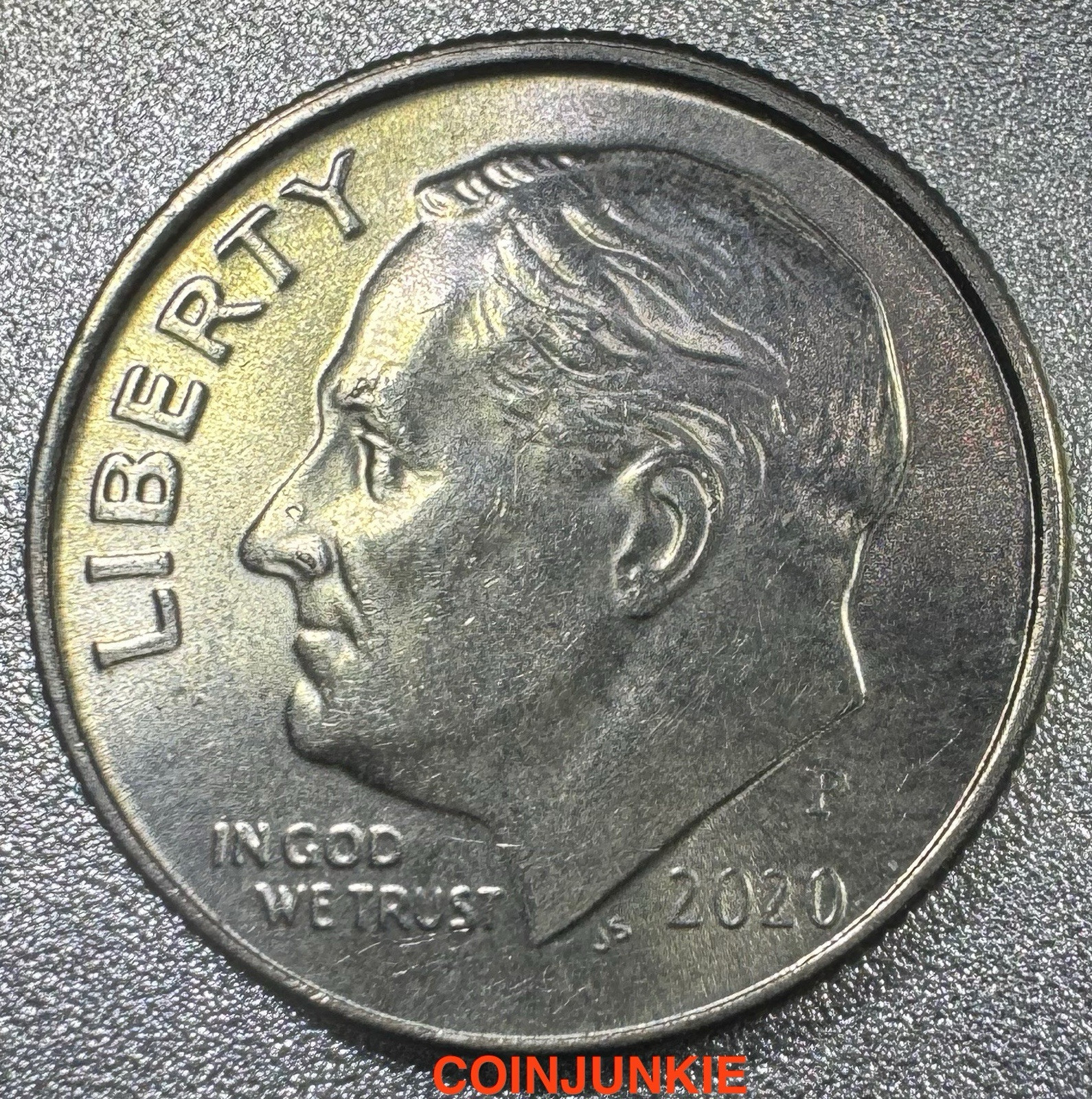 2020 P Roosevelt Dime-DIE CHIPS ON REVERSE-MINT ERRORS!