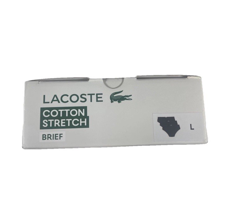 NWT Lacoste. 3 Pack. Cotton Stretch Brief. Black. MSRP $42.50