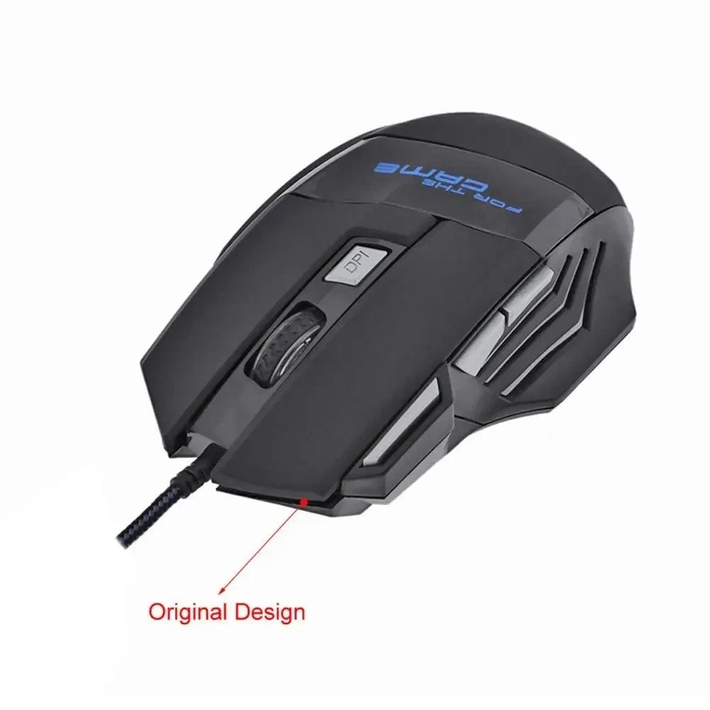 5500 DPI Gaming Mouse 7 Button USB Wired LED Breathing Fire Button Laptop PC