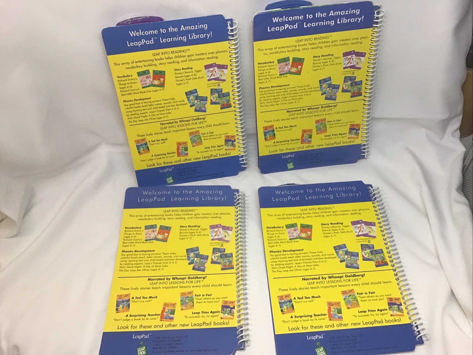 Leap Frog LeapPad Leap Into Reading Phonics Development 4 Pack Book & Cartridges