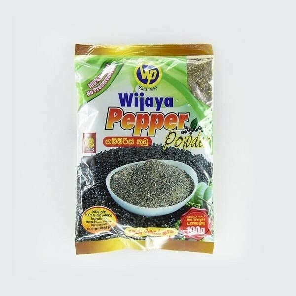 Black Pepper Powder Ceylon Spice 100% Pure Organic Sri Lanka wijaya product 100g