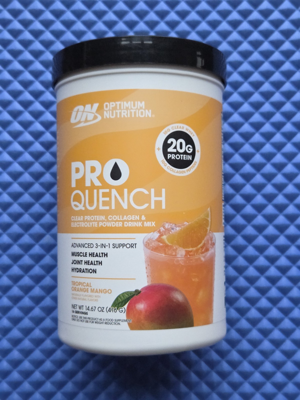 Optimum Nutrition ProQuench Clear Protein Powder, Orange Mango EXP/USE BY 10/27