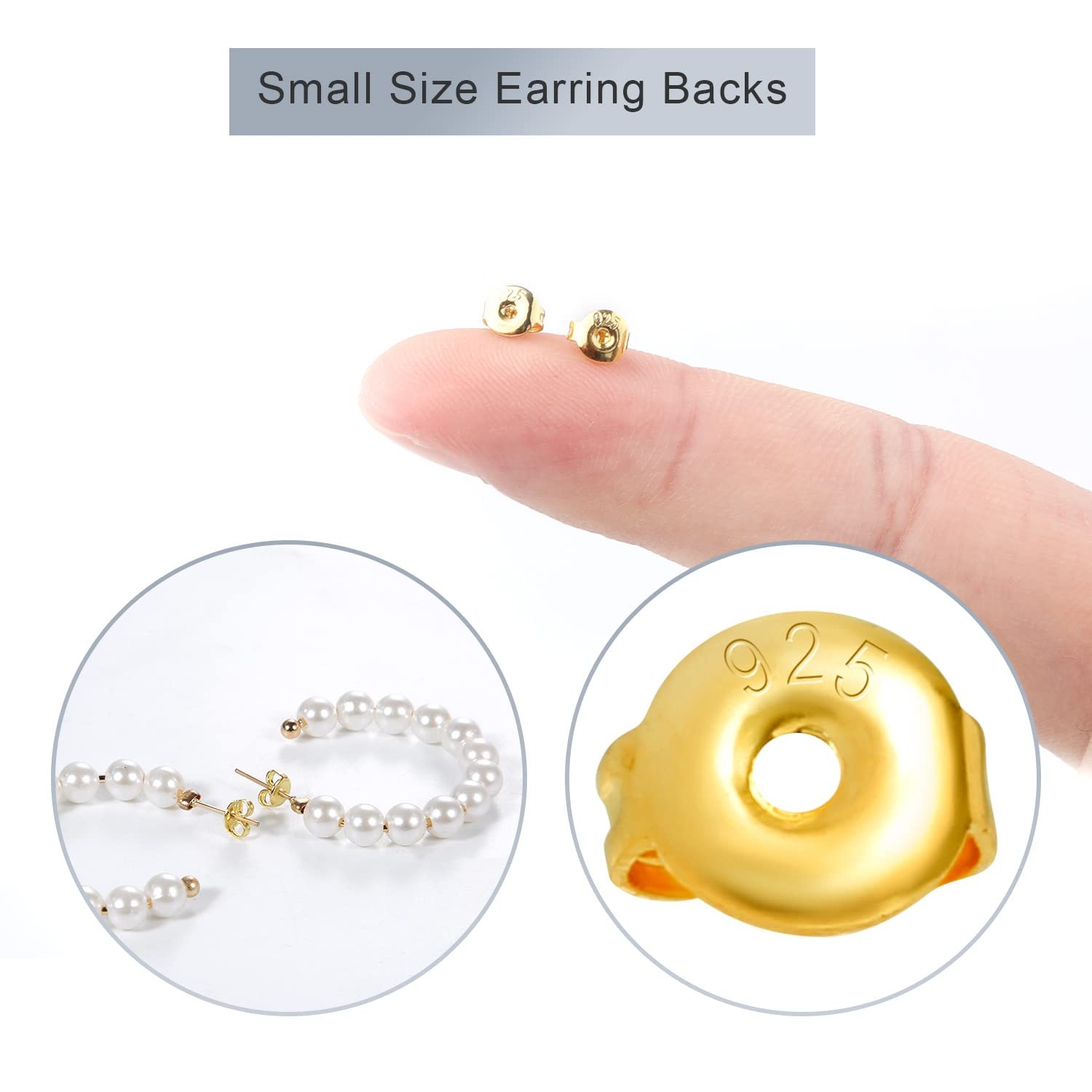 30Pcs Earring Backs for Studs, 18K Gold Butterfly Shape Ear Backings Replacem...