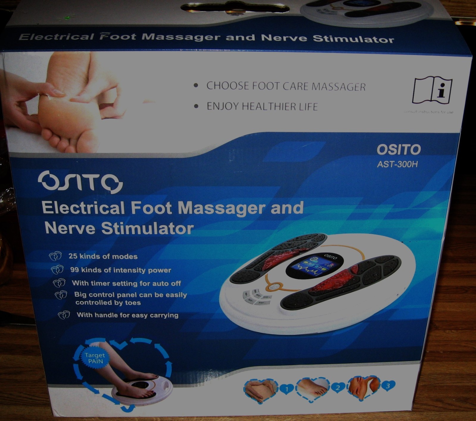 Osito AST-300H Electrical Foot Massager & Nerve Stimulator/New In Opened Box